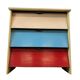 Armoire à chaussures, meuble à abattants vintage en bois de couleur