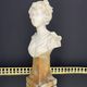 Bust of a young woman in carved alabaster – Art Nouveau style