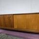 Walnut sideboard with sliding doors, 1950s, design Georg Satink