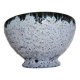 Coupe grès Accolay - glaçure lava noir & blanc