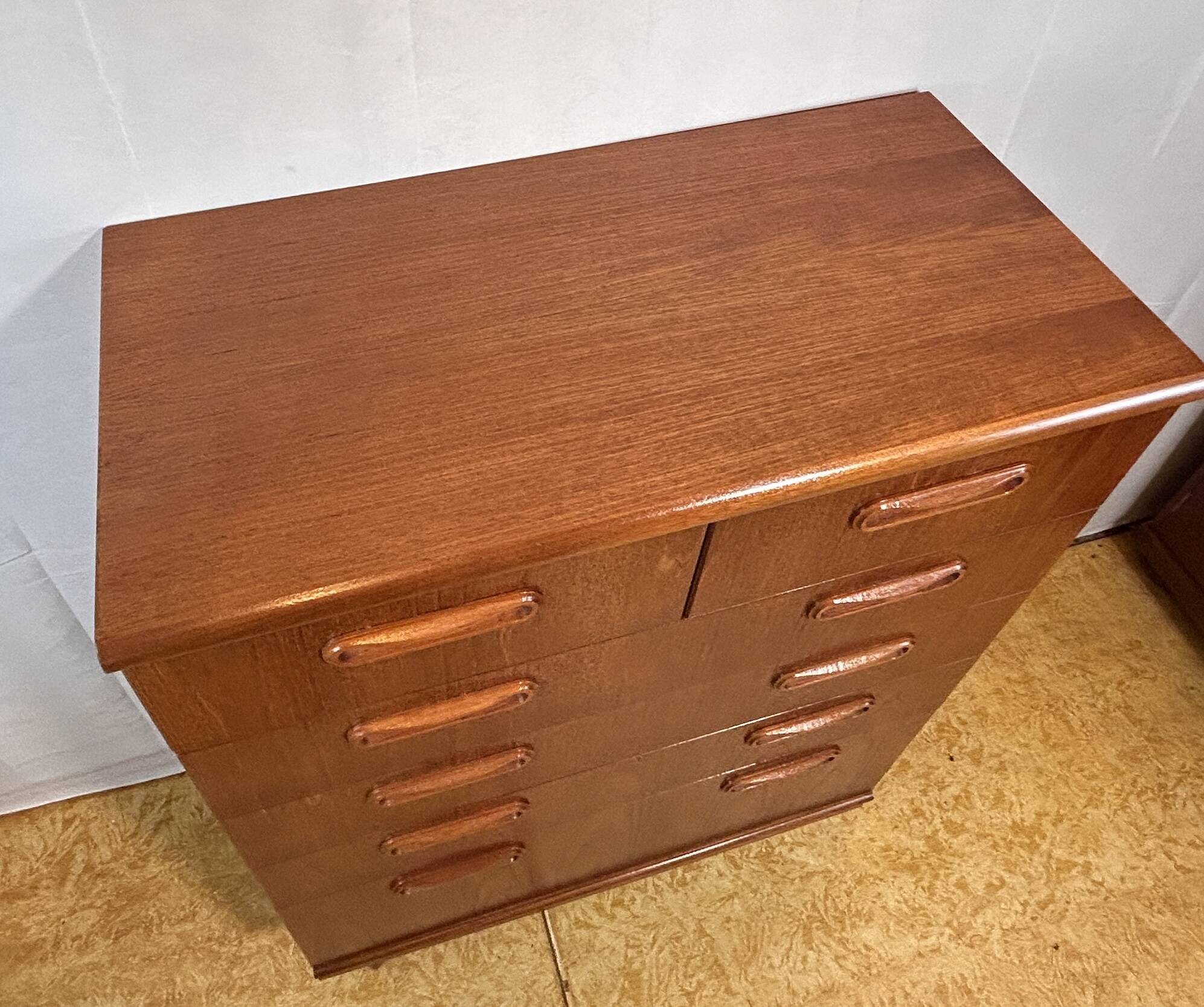 Mid Century Retro Vintage Teak Tallboy Chest of Drawers GPlan 1960