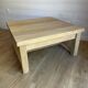 Large antique coffee table in sandblasted solid oak - Rustic chic style