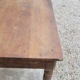 Table de Ferme rustique en chêne massif piètements louis Philippe 19ème -1m40