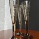 Champagne flutes bubble glass Biot