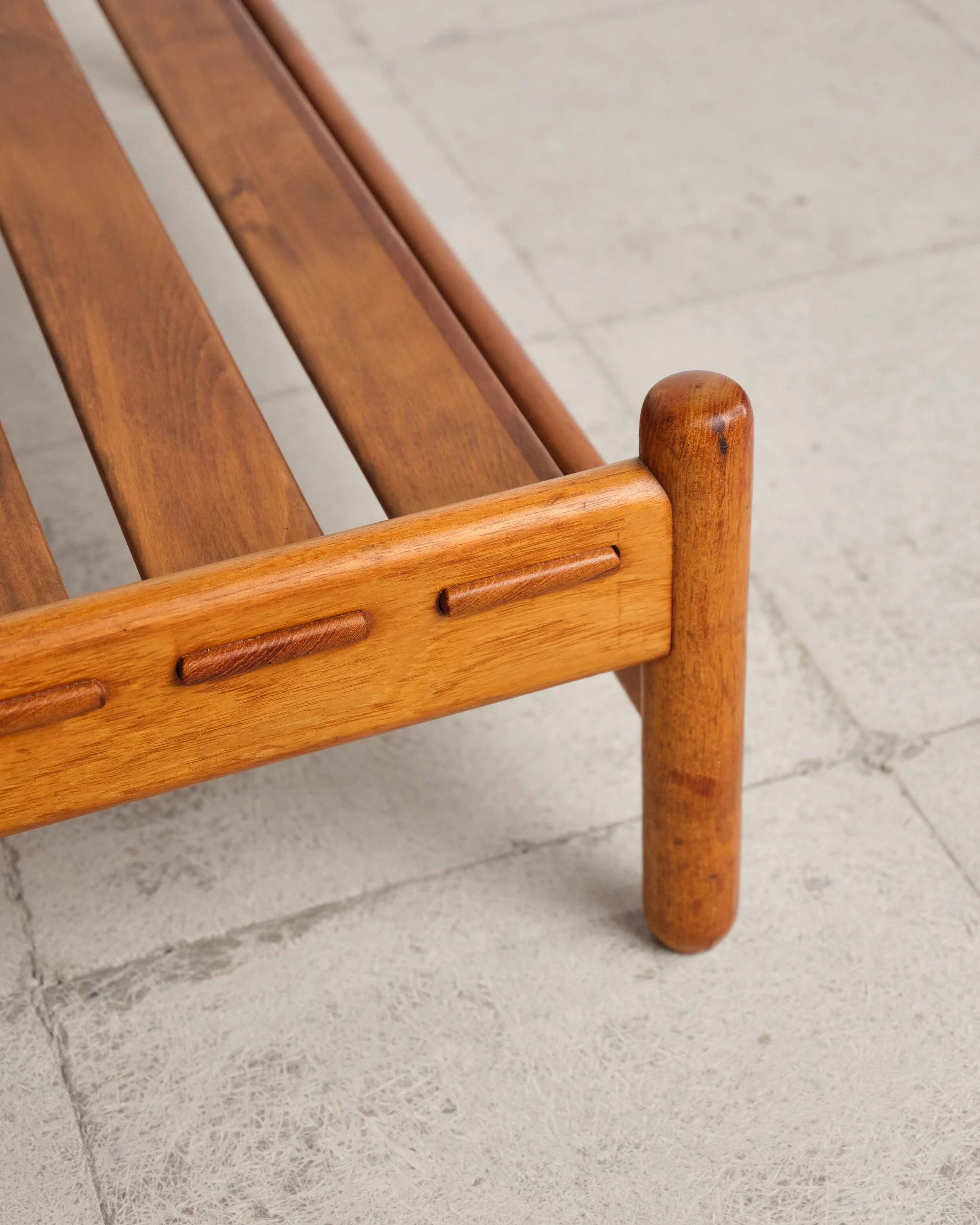 Teak daybed with boucle mattress, Denmark, 1960s