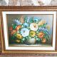 Table painting bouquet of flowers