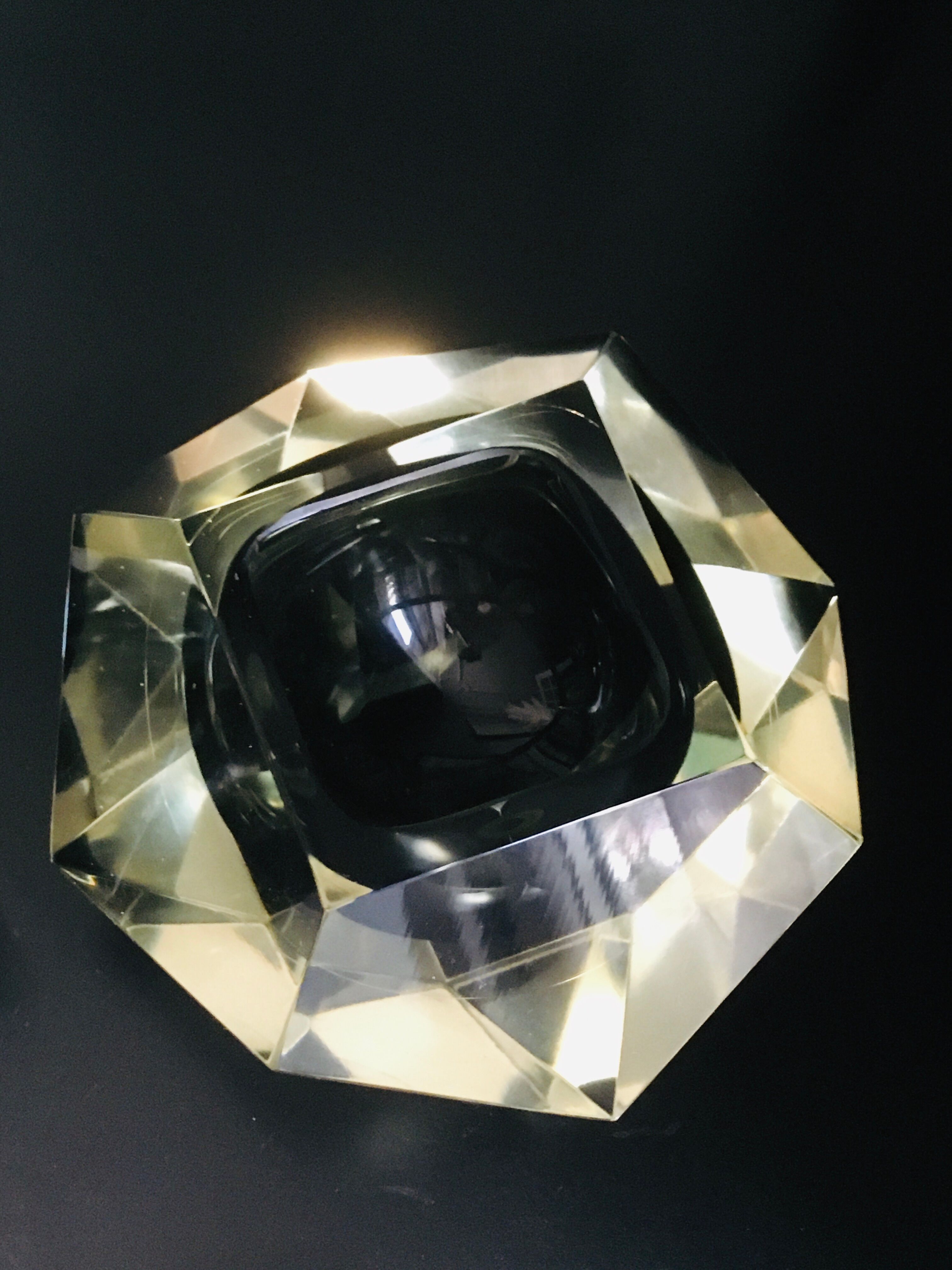 Murano Falvio Poli 1960s ashtray and lighter