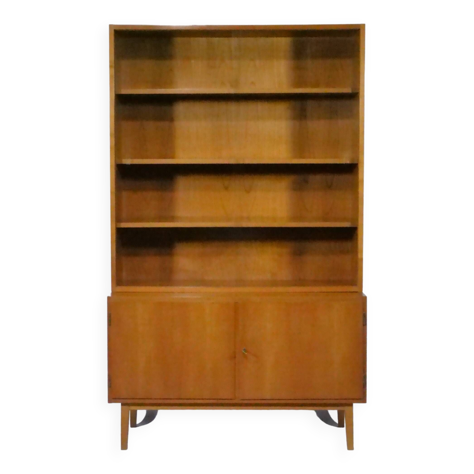 Buffet vitrine vintage en bois de cerisier, commode vintage, 1960