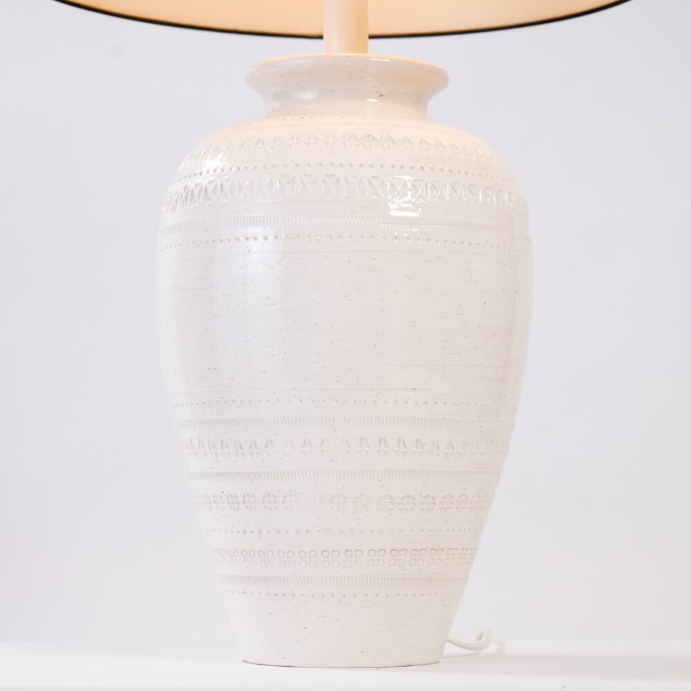 Bitossi table light white ceramic, 1970s