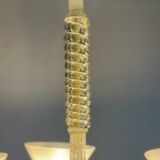 Venetian chandelier in murano glass circa 1940 vetro a reticello