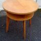 Table d'appoint en bois blond vintage