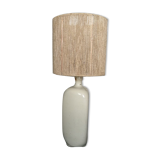 Table lamp in stoneware and jute thread