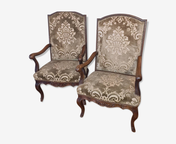 Paire de fauteuils style regence , milieu xixème