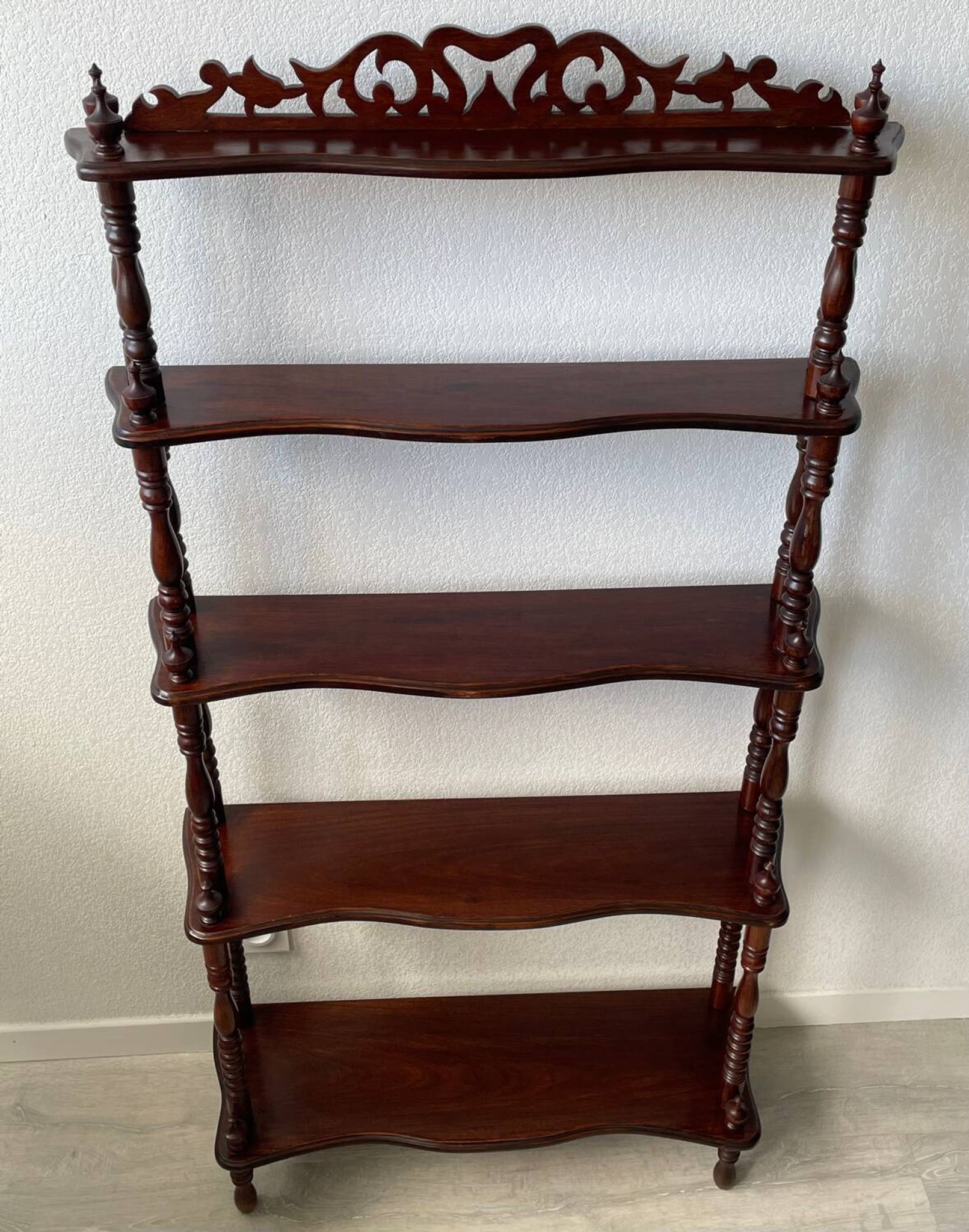 Library - turned wooden shelf