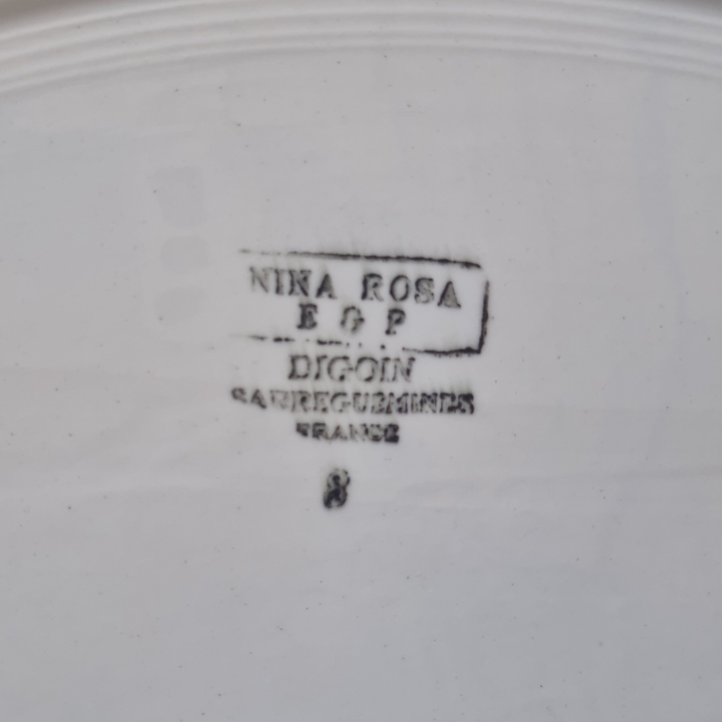 Oval dish Nina Rosa de Digoin