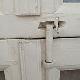 Old arched house window / transom, hammered glass, cremone