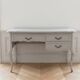 Louis XV style desk in grey painted wood