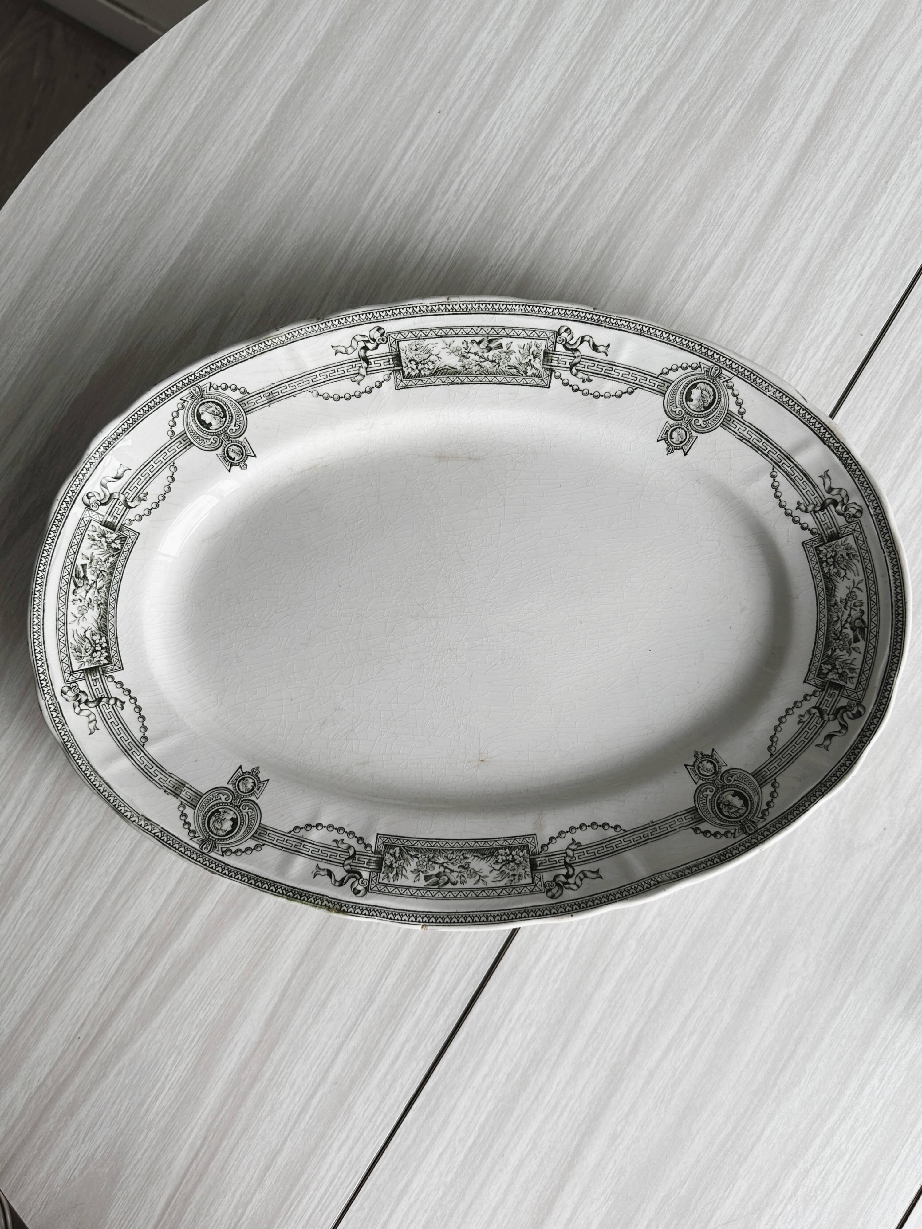 Old iron clay dish from Saint Amand and Hamage.