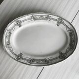 Plat ancien en terre de fer Saint Amand et Hamage