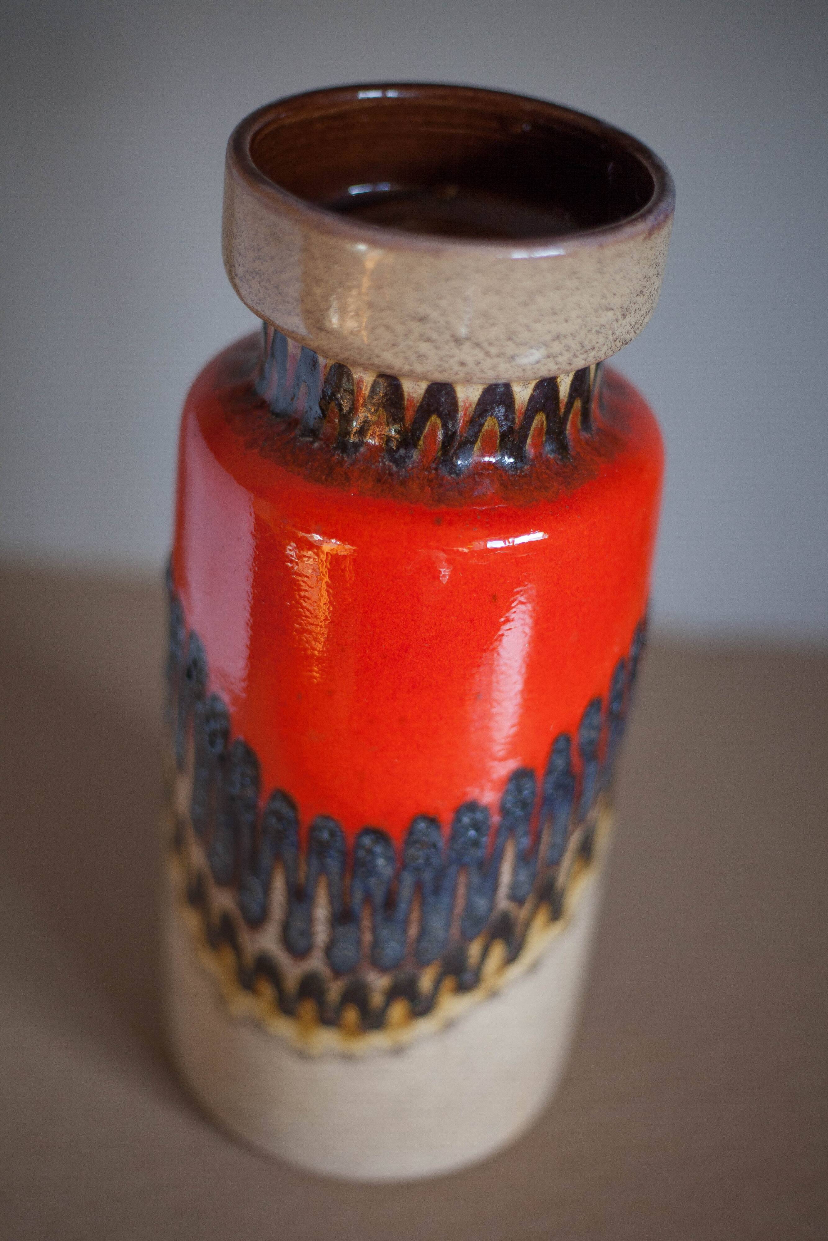 Vase céramique West Germany, vase fat lava, 517-30, pot à fleurs, collection, 60's