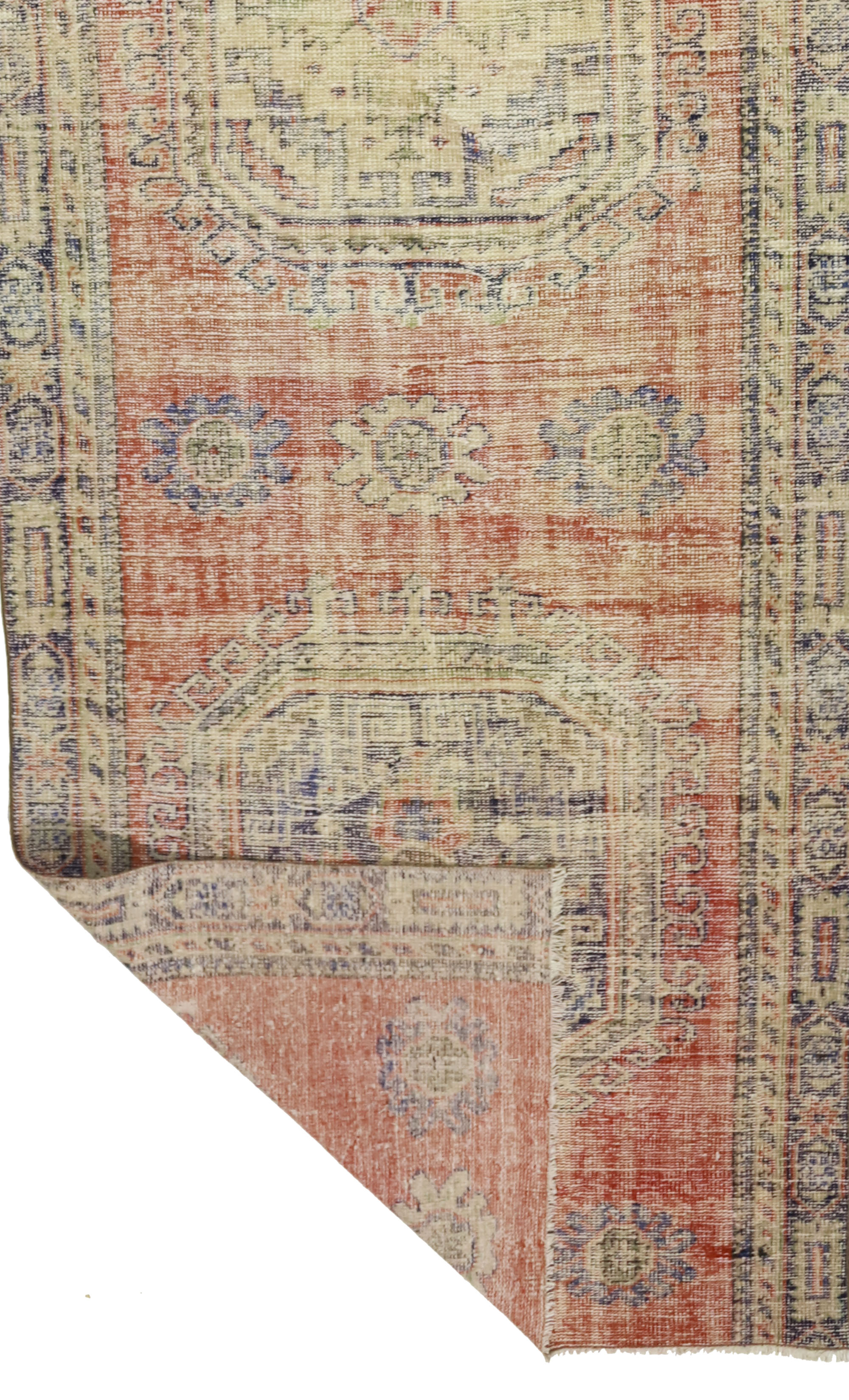 Anatolian handmade vintage rug 398 cm x 120 cm