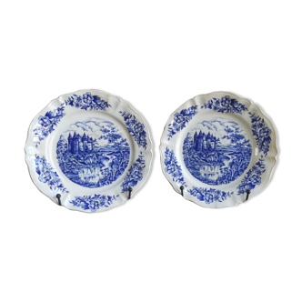 Lot de 2 assiettes de collection porcelaine sarreguemines des années 70