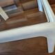 Coffee table in white lacquered wood with glass top, 1960s