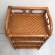 Rattan wicker storage cabinet with 3 vintage drawers