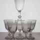 6 engraved glass wine/water glasses from the early 20th century.