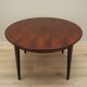 Table ronde en palissandre, design danois, années 1970, fabricant : Omann Jun