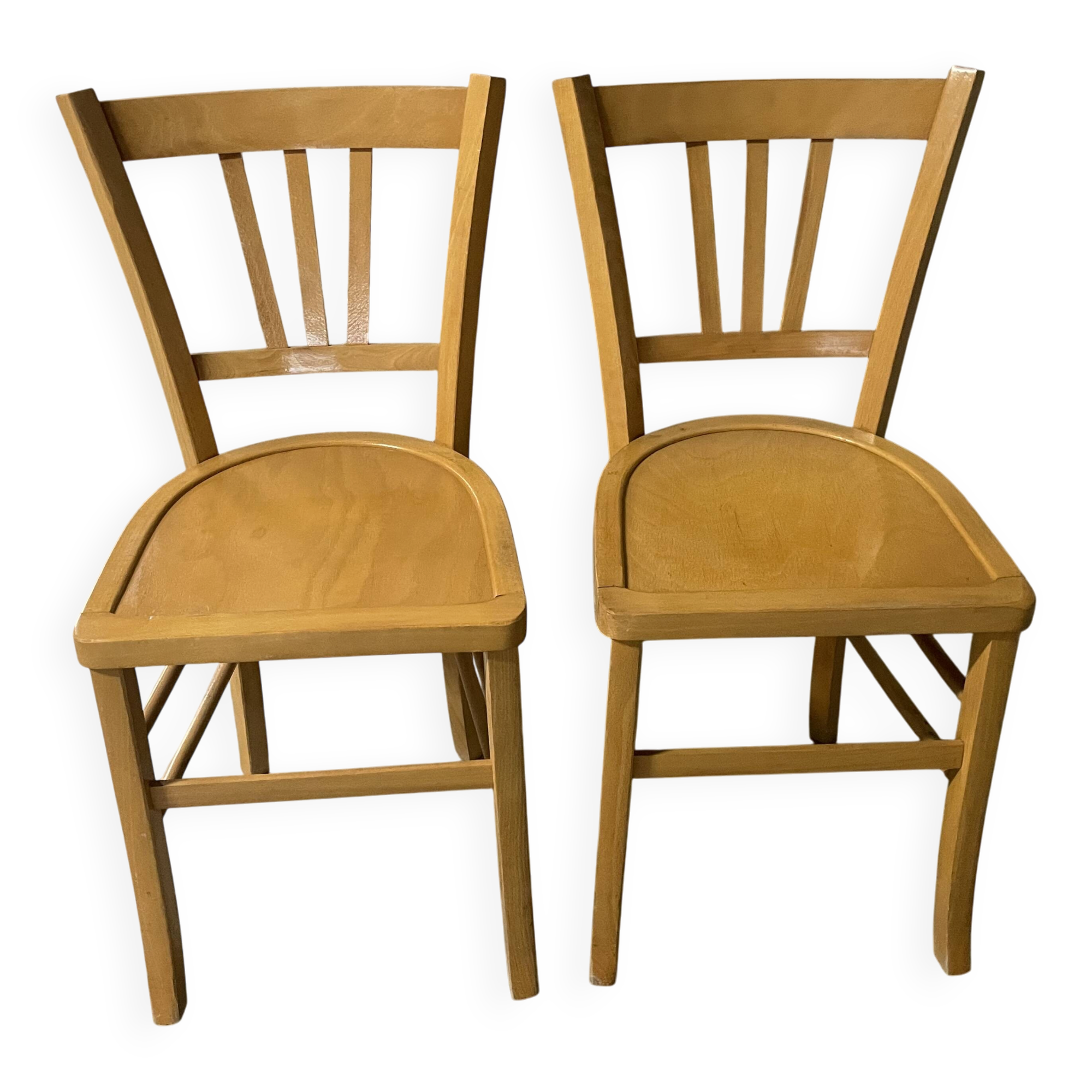 Pair of 1970s bistro chairs