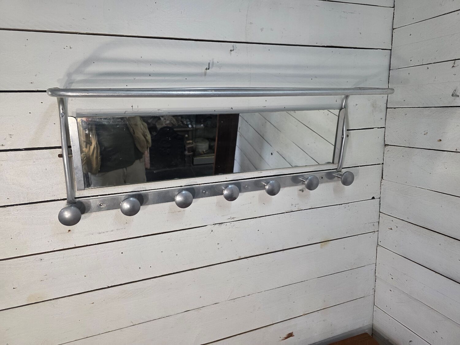 Aluminium coat rack from the 1950s.