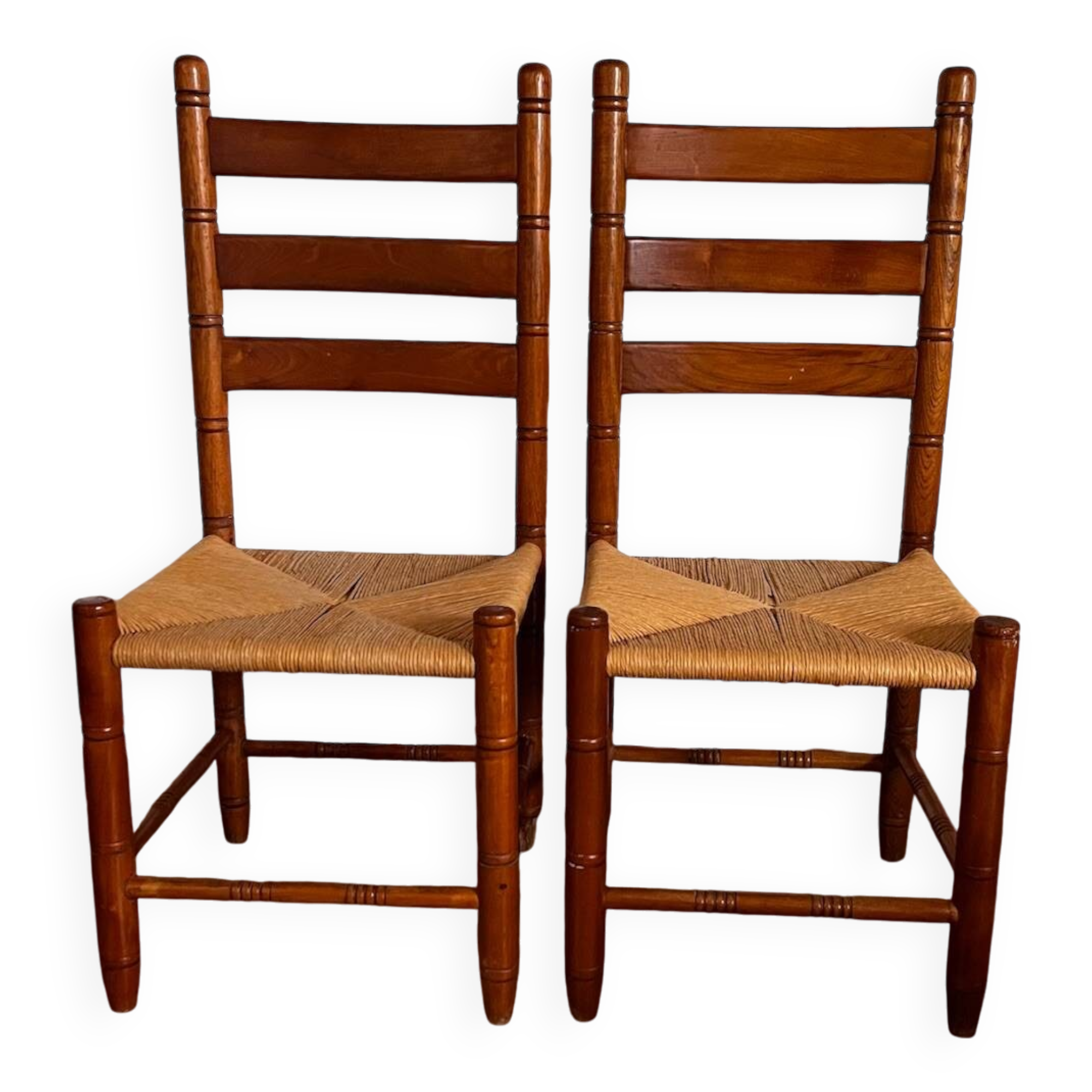Paire de chaises bois