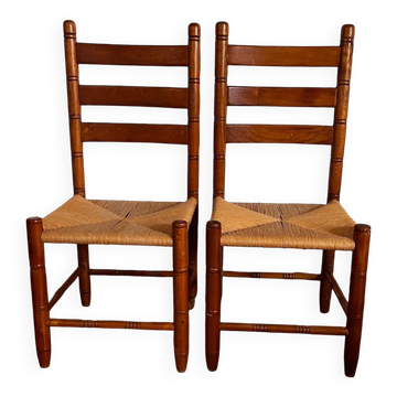 Pair of wooden chairs