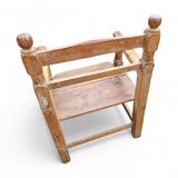 Old Spanish pine wood arm chair