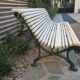 Old garden bench, cast iron foot early 20th