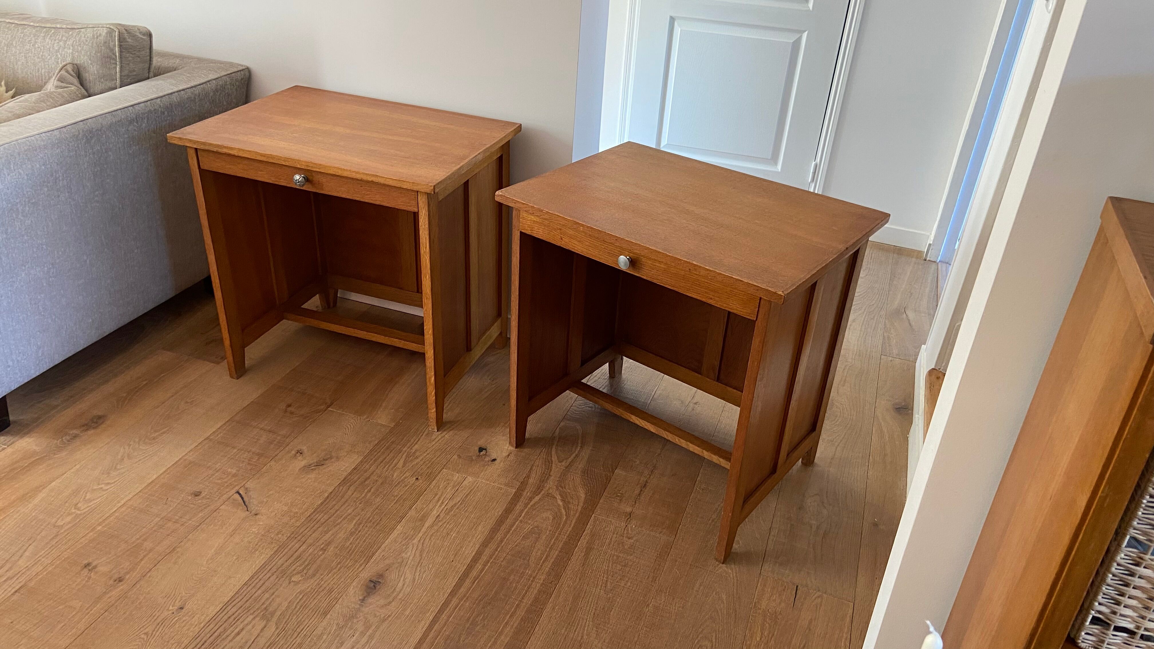 1950s vintage children's desk in light oak