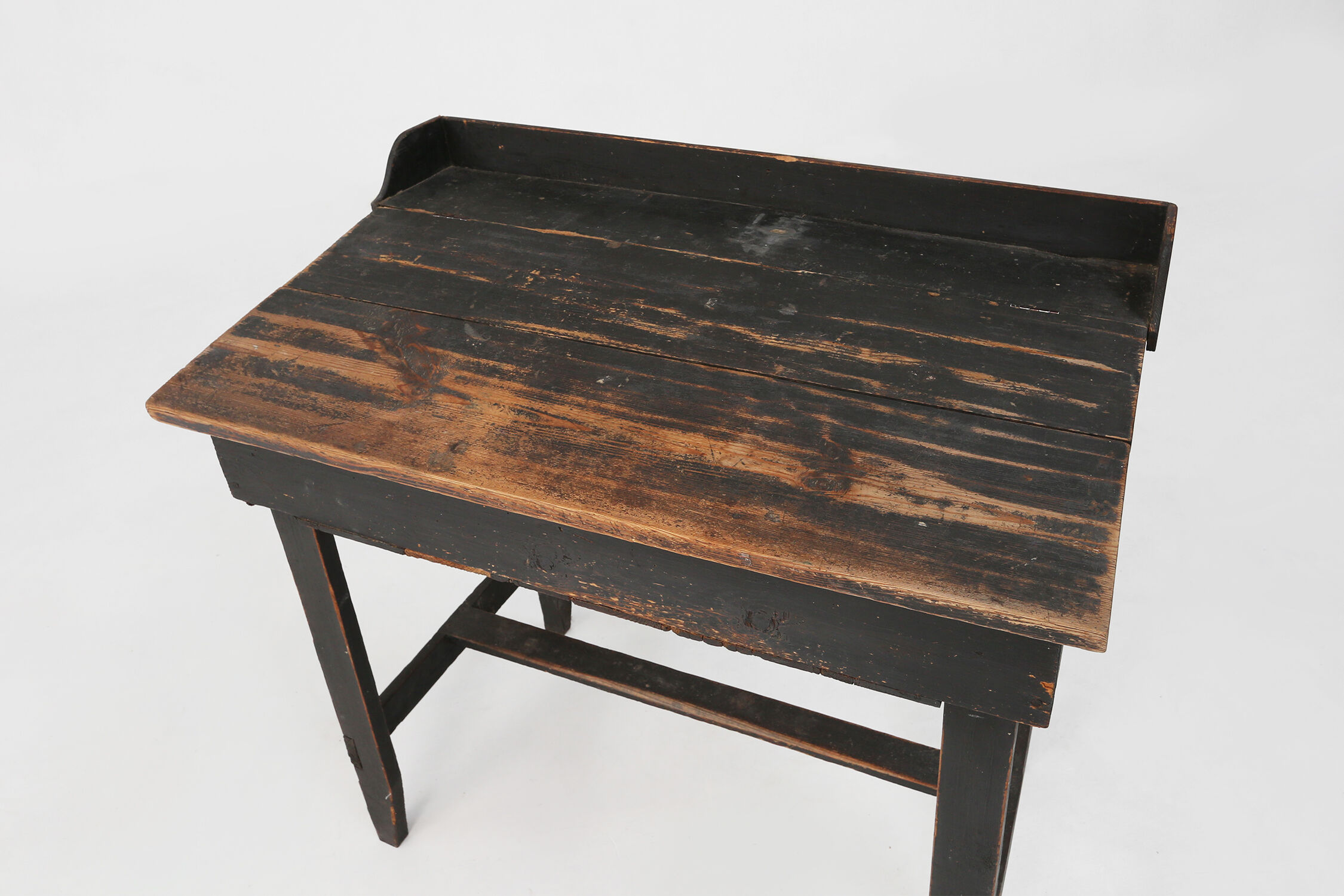 19th century Swedish desk in original black paint