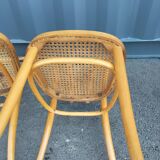 6 chaises cannées ancien bistrot vintage