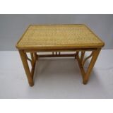 Wooden top caning Wicker table