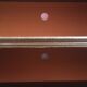 Vintage furniture, bookcase, TV or hi-fi system, sliding door with wheels