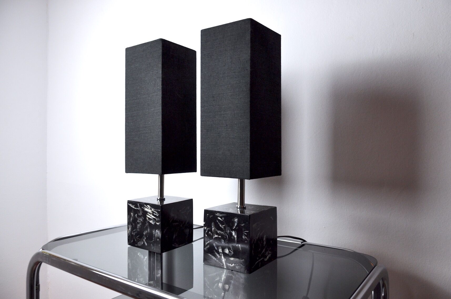 Pair of tarogo table lamps, Japan, 1980