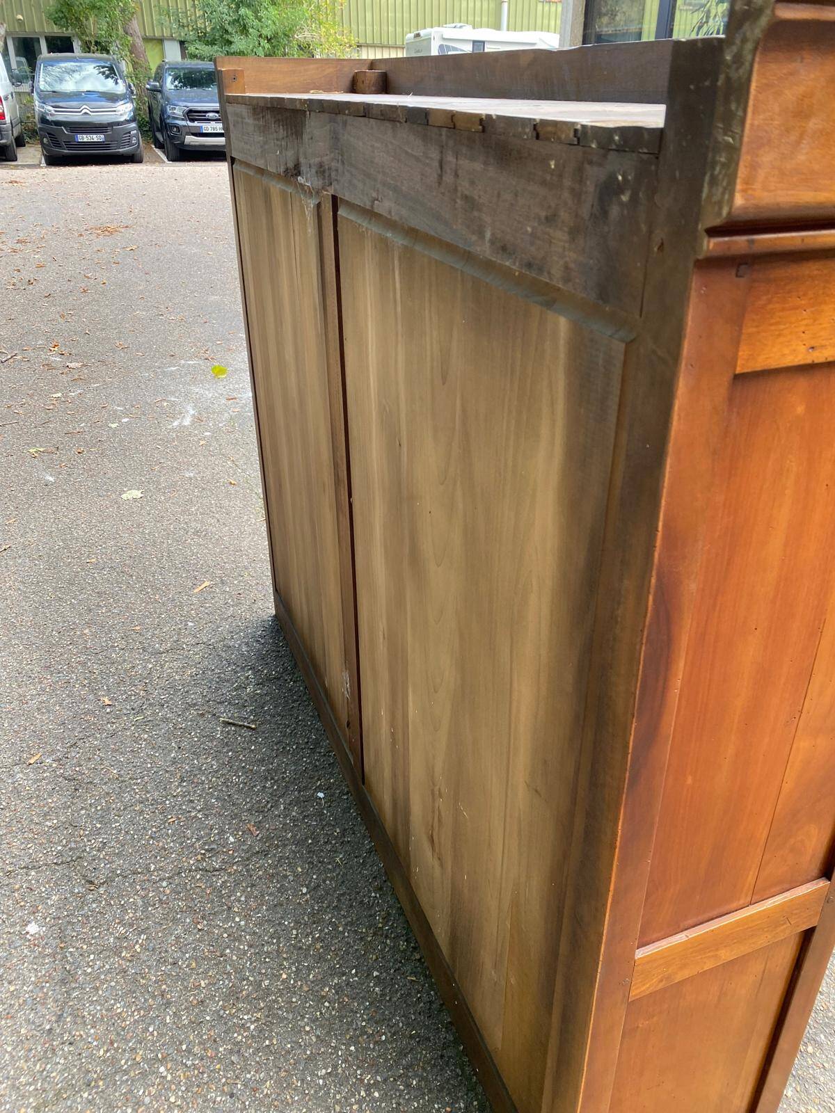 19th century Louis Philippe solid wood display case