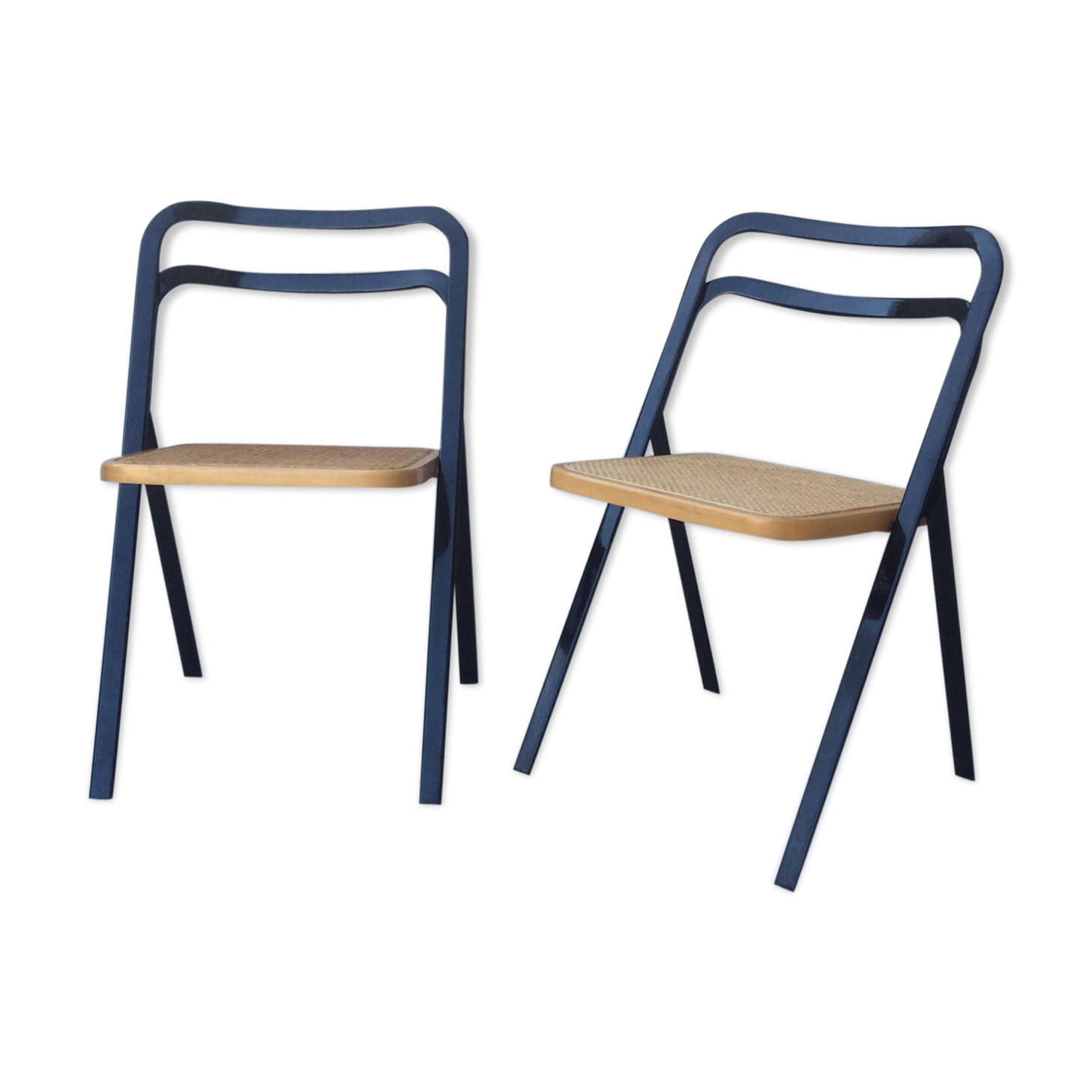 2 vintage Giorgio Cattelan folding chairs for Cidue 70s