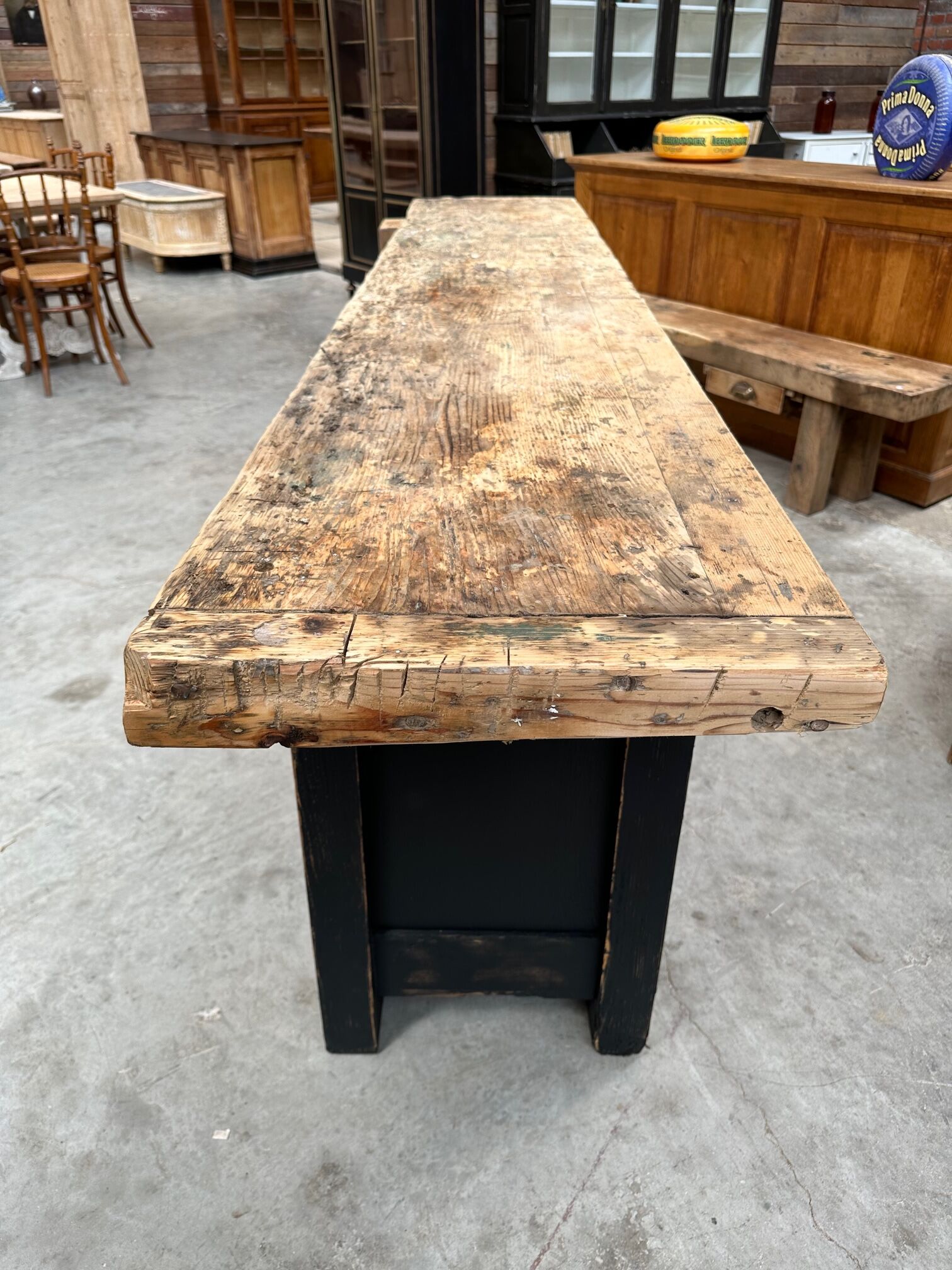 Patinated workbench