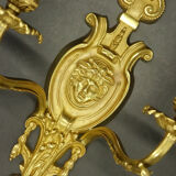 Pair of wall lamps with gorgon Medusa Louis XVI style