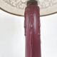 Vintage lamp in burgundy and black leather 1950
