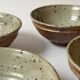 Ceramic ramekins/bowls, stoneware, pyrite, La Borne, France, 1970