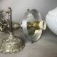 White opaline glass chandelier