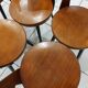 Suite of 6 chairs of Bistrot Baumann mismatched Mondor,Dove,Minuet